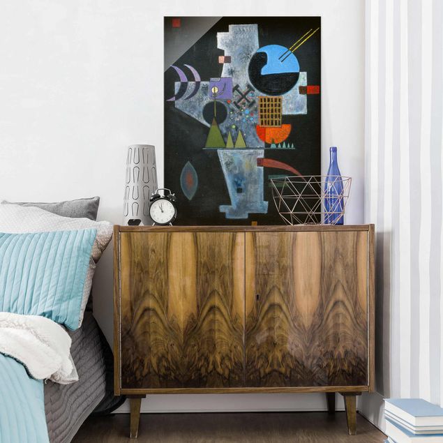 Glasschilderijen Wassily Kandinsky - Cross Shape