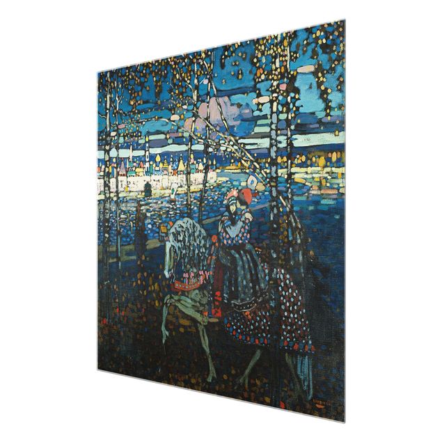 Glasschilderijen Wassily Kandinsky - Riding Paar