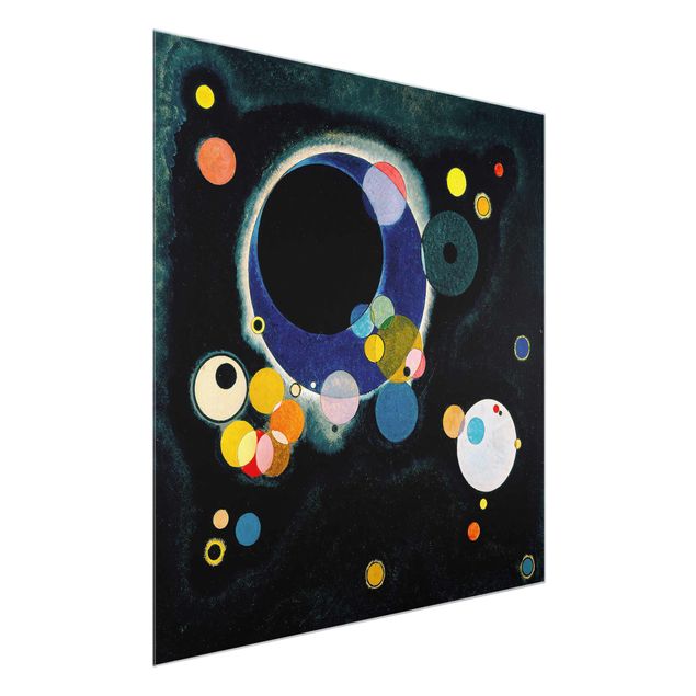 Glasschilderijen Wassily Kandinsky - Sketch Circles