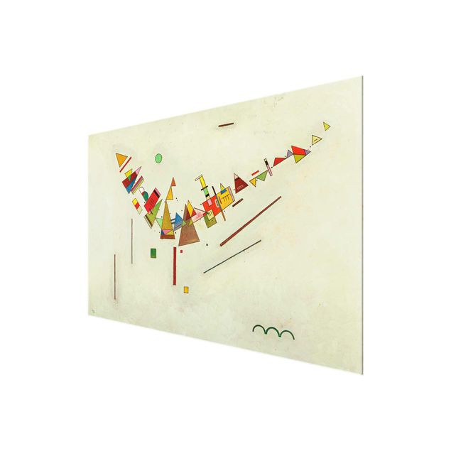 Glasschilderijen Wassily Kandinsky - Angular Swing
