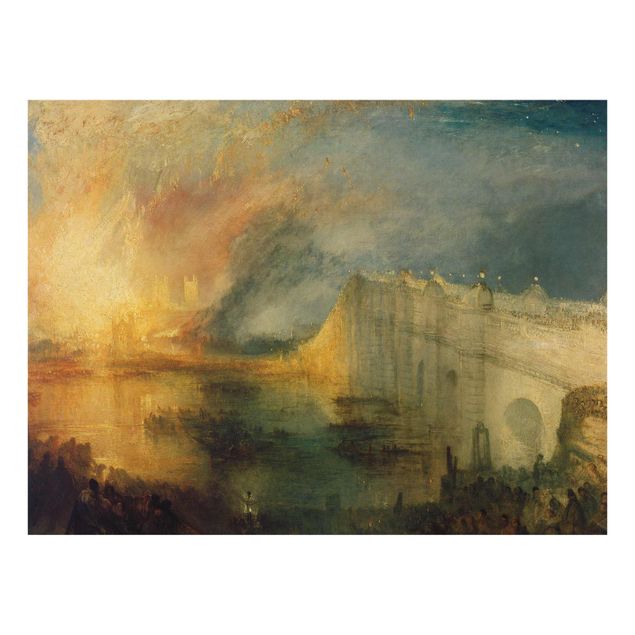 Glasschilderijen William Turner - The Burning Of The Houses Of Lords And Commons