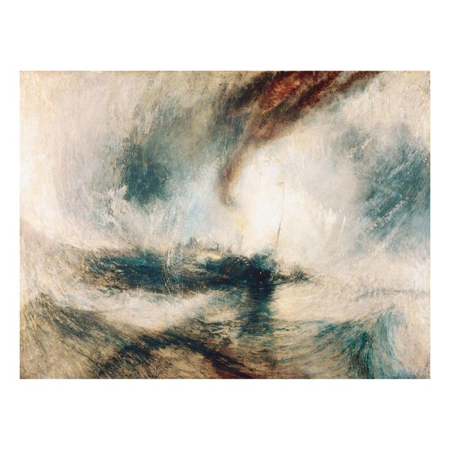 Glasschilderijen William Turner - Snow Storm - Steam-Boat Off A Harbour’S Mouth