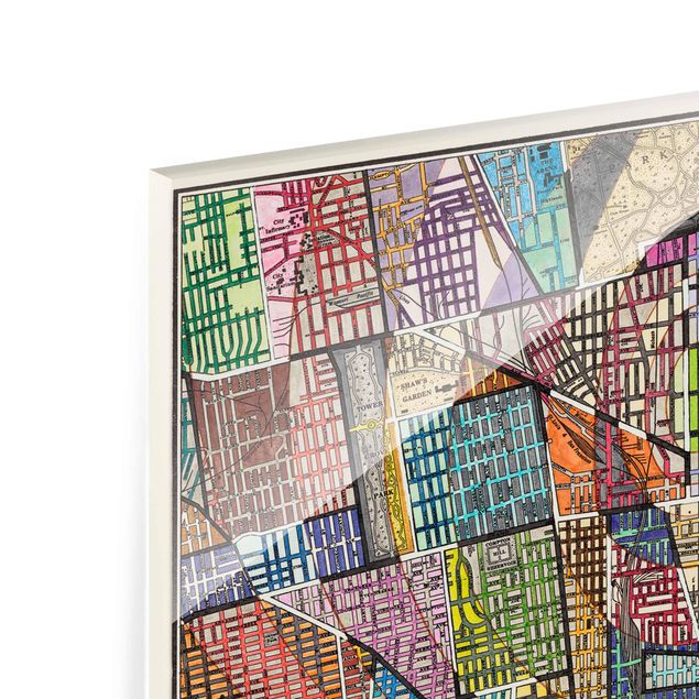 Glasschilderijen Modern Map Of St. Louis