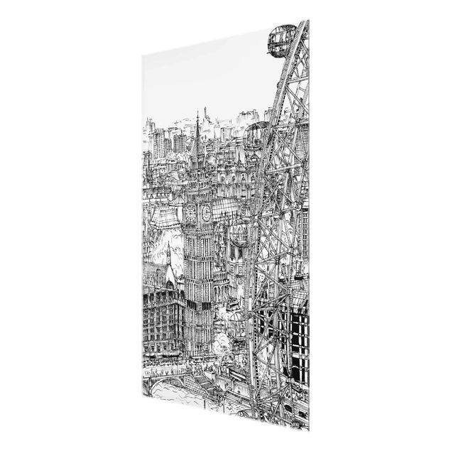 Glasschilderijen City Study - London Eye