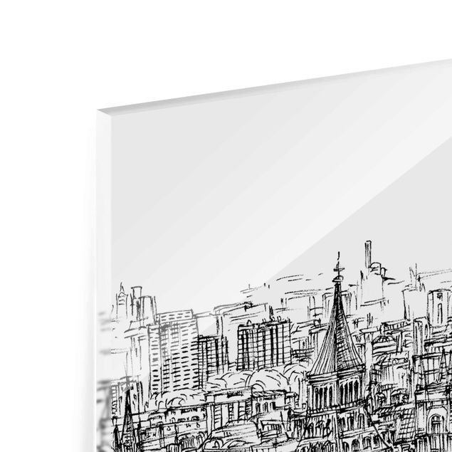 Glasschilderijen City Study - London Eye