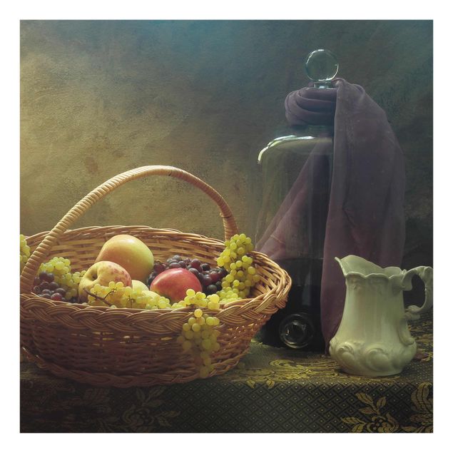 Glasschilderijen Still Life With Fruit Basket