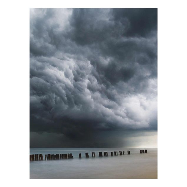 Glasschilderijen Storm Clouds Over The Baltic Sea