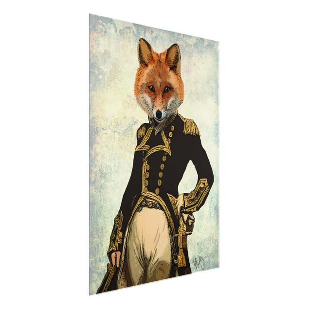 Glasschilderijen Animal Portrait - Fox Admiral