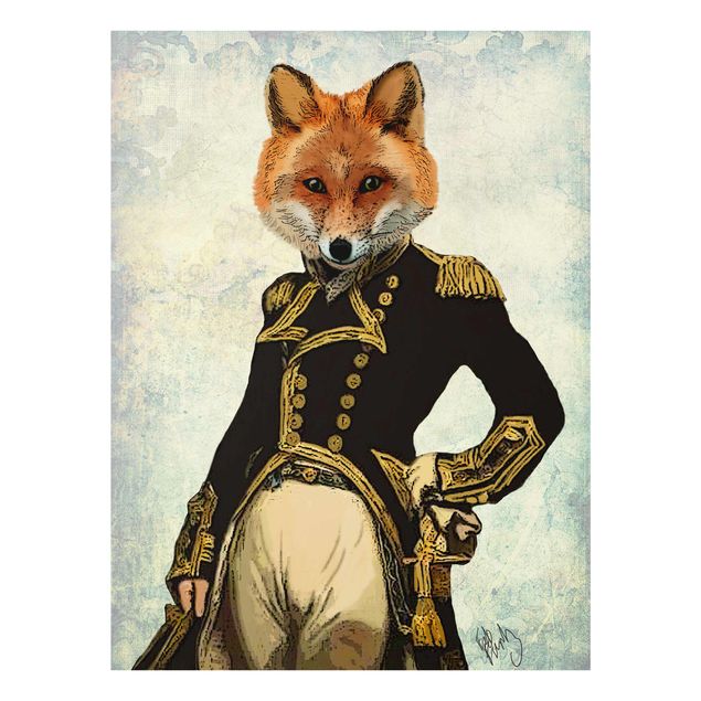 Glasschilderijen Animal Portrait - Fox Admiral