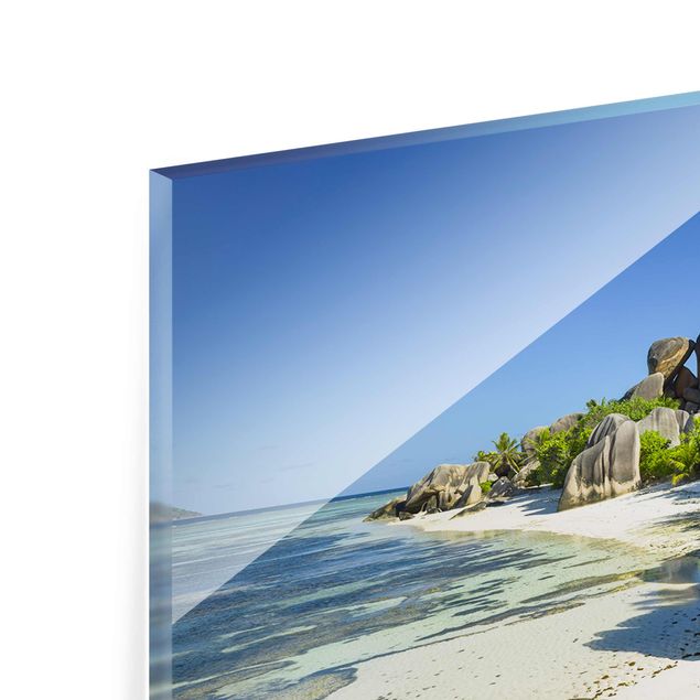 Glasschilderijen Dream Beach Seychelles