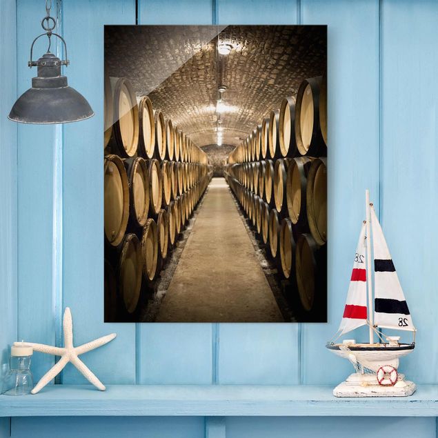 Glasschilderijen Wine cellar