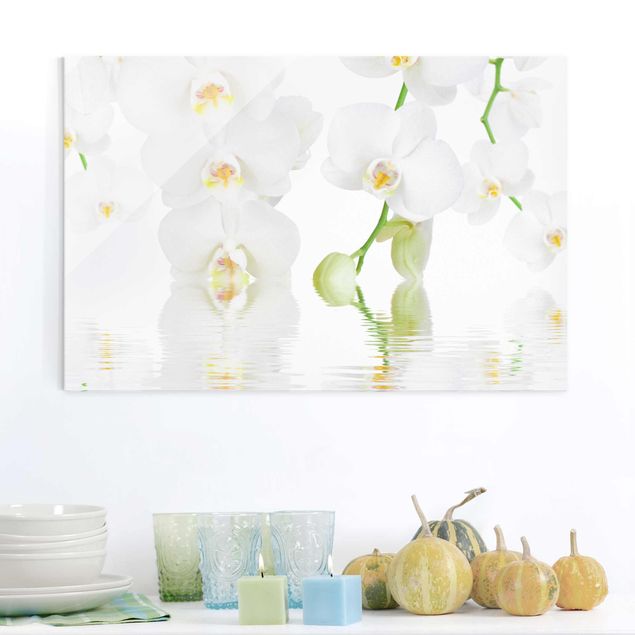 Glas Magnetboard Spa Orchid - White Orchid