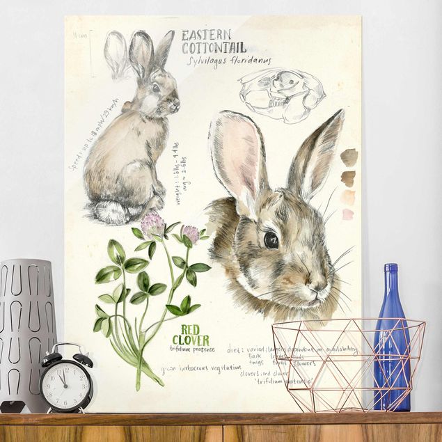 Glas Magnetboard Wilderness Journal - Rabbit