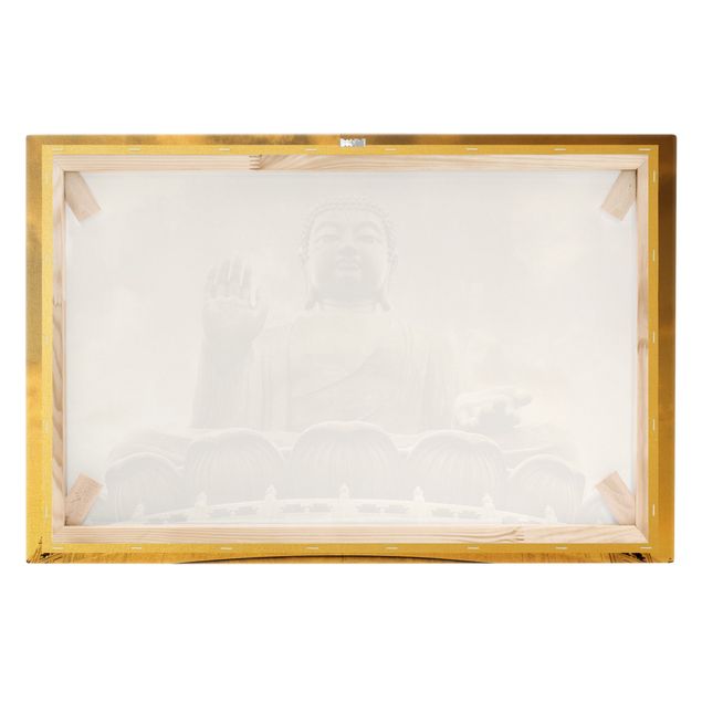 Canvas schilderijen Big Buddha Sepia