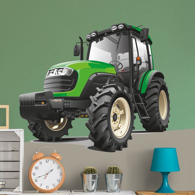 Muurstickers tractor Big green tractor