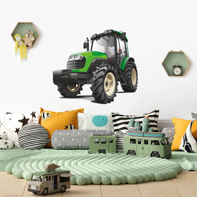 Muurstickers boerderijdieren Big green tractor