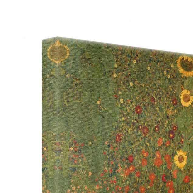 Canvas schilderijen Gustav Klimt - Garden Sunflowers
