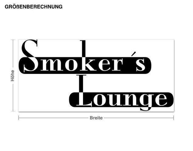 Muurstickers spreuken en quotes Smoker lounge