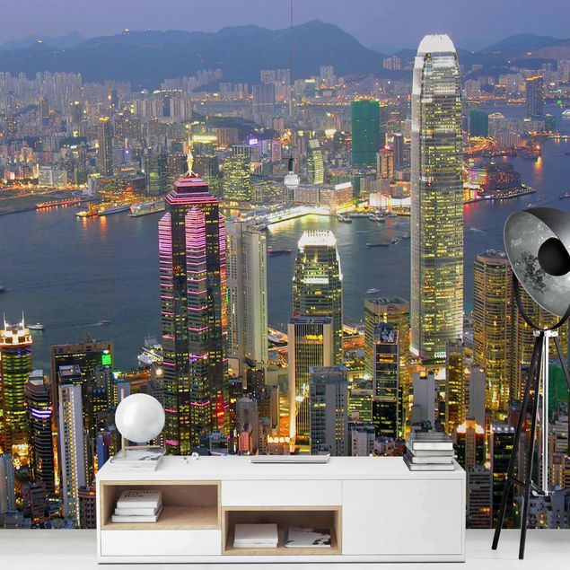 Fotobehang Hong Kong Skyline