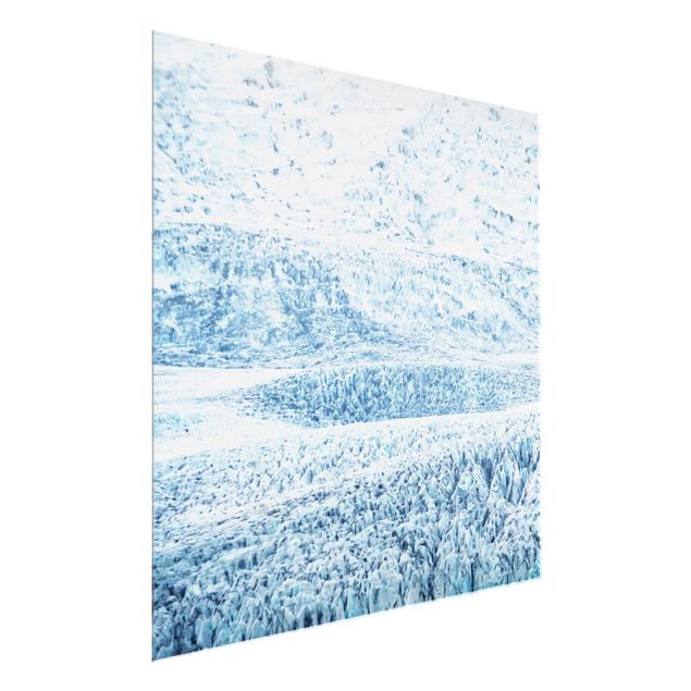 Glasschilderijen Icelandic Glacier Pattern