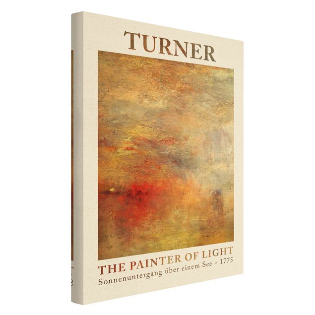 Natuurlijk canvas schilderijen Joseph Mallord William Turner - Sunset At The Lake  - Museum Edition
