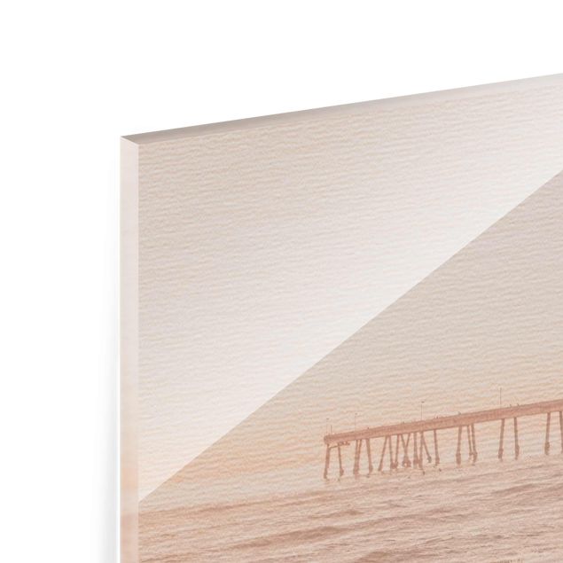 Glasschilderijen California Crescent Shaped Shore