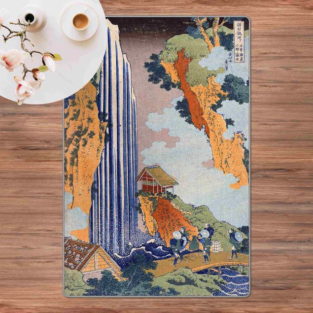 Vloerkleed natuur Katsushika Hokusai - Ono Waterfall