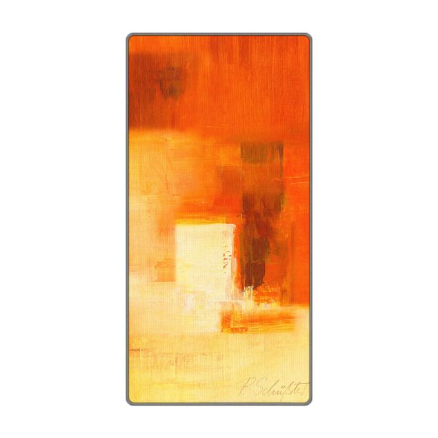 Vloerkleed - Composition In Orange And Brown 03