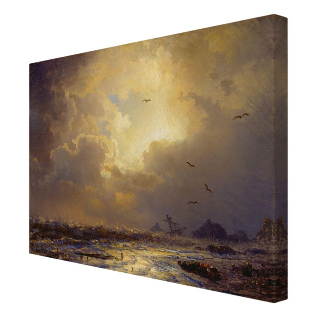 Canvas schilderijen Andreas Achenbach - After The Storm