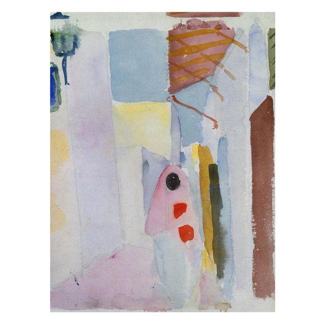 Canvas schilderijen August Macke - Woman on the Street