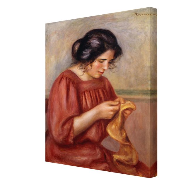 Canvas schilderijen Auguste Renoir - Gabrielle darning