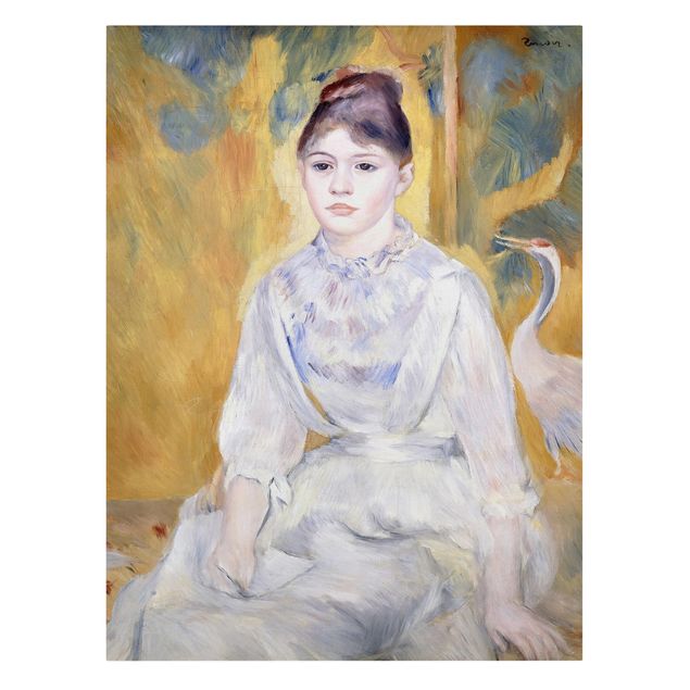Canvas schilderijen Auguste Renoir - Young Girl with an Orange