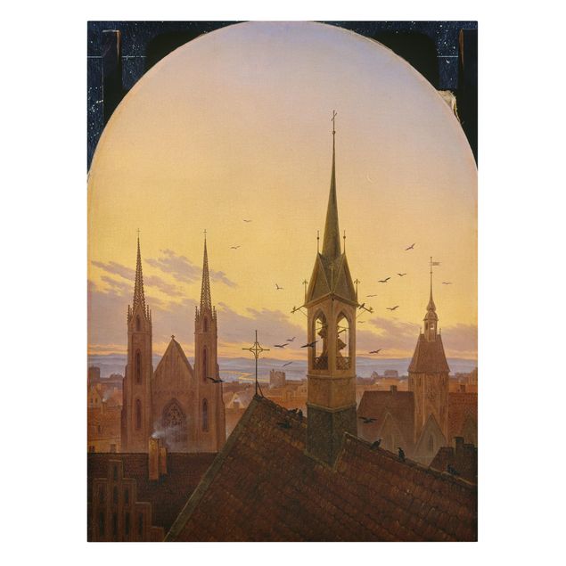 Canvas schilderijen Carl Gustav Carus - Early Ringing