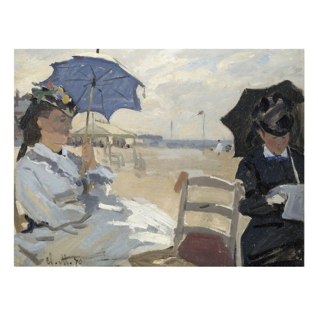 Canvas schilderijen Claude Monet - At The Beach Of Trouville