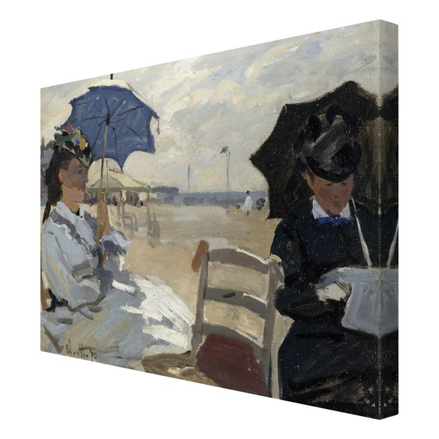 Canvas schilderijen Claude Monet - At The Beach Of Trouville