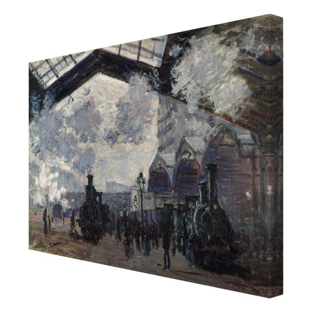 Canvas schilderijen Claude Monet - Gare Saint Lazare