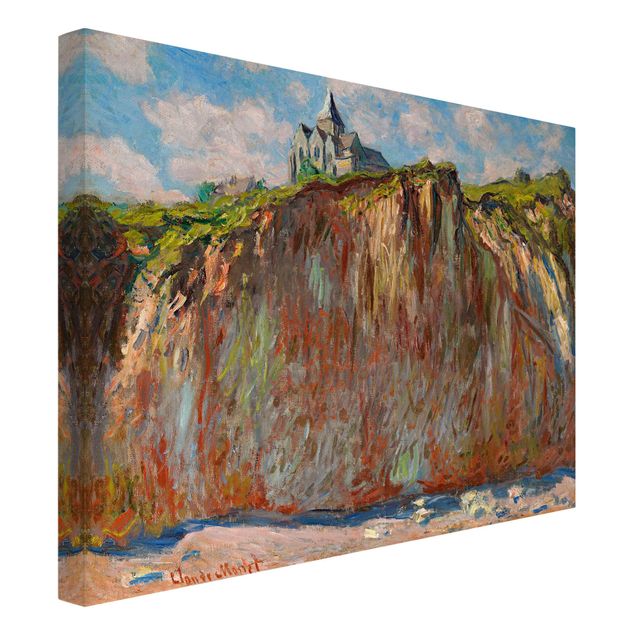 Canvas schilderijen Claude Monet - The Church Of Varengeville In The Morning Light