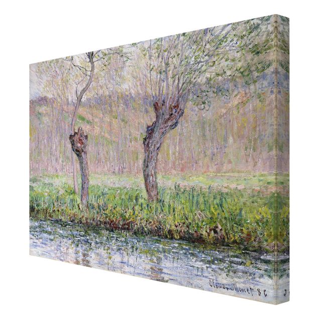 Canvas schilderijen Claude Monet - Willow Trees Spring
