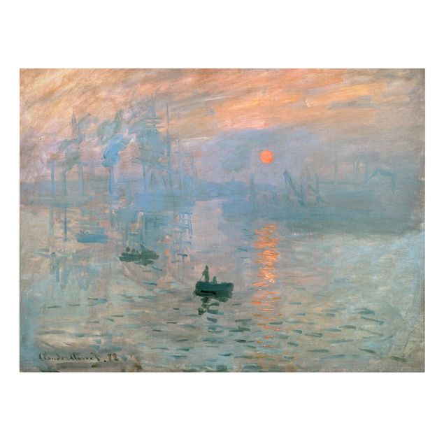 Canvas schilderijen Claude Monet - Impression (Sunrise)