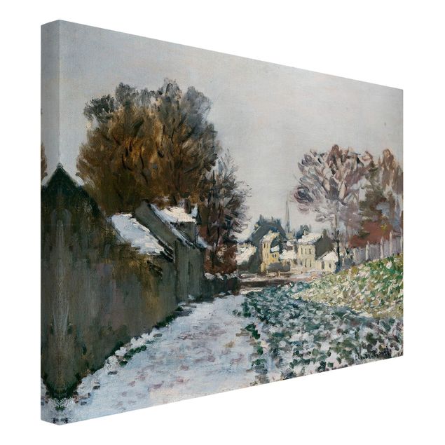 Canvas schilderijen Claude Monet - Snow At Argenteuil
