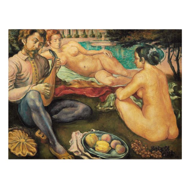 Canvas schilderijen Emile Bernard - Court Of Love (Cour D'Amour)
