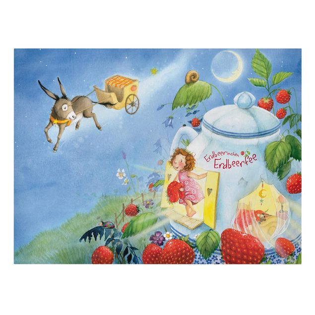 Canvas schilderijen Little Strawberry Strawberry Fairy - Donkey Casimir