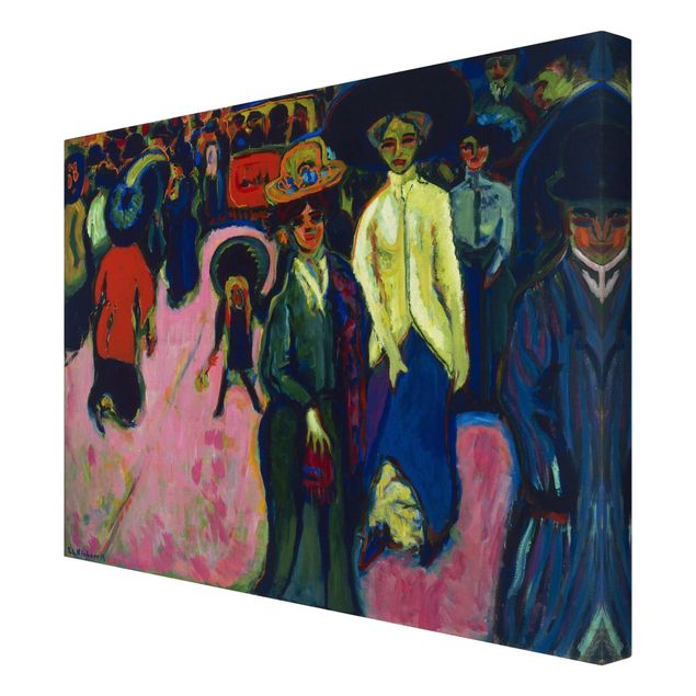 Canvas schilderijen Ernst Ludwig Kirchner - Street in Dresden