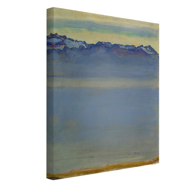 Canvas schilderijen Ferdinand Hodler - Lake Geneva with Savoyer Alps