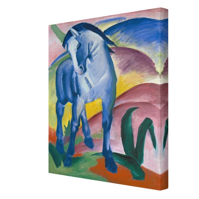 Canvas schilderijen Franz Marc - Blue Horse I
