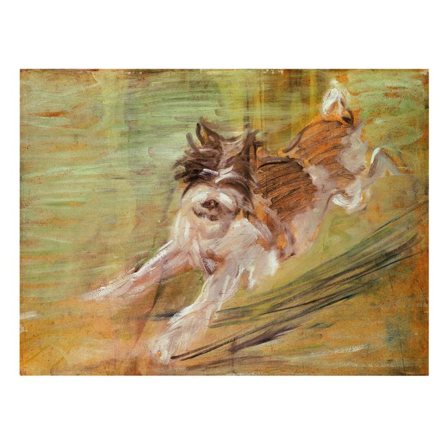 Canvas schilderijen Franz Marc - Jumping Dog