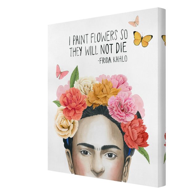Canvas schilderijen Frida's Thoughts - Flowers