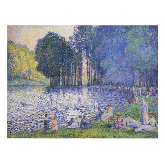 Canvas schilderijen Henri Edmond Cross - The Lake In The Bois De Boulogne