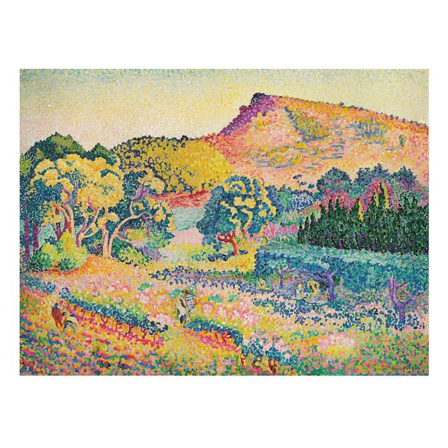 Canvas schilderijen Henri Edmond Cross - Landscape With Le Cap Nègre