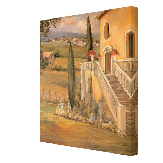 Canvas schilderijen Italian Countryside - Porch